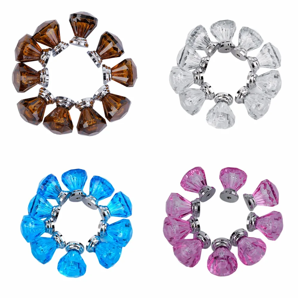 Pink Glass Drawer Pulls Knobs