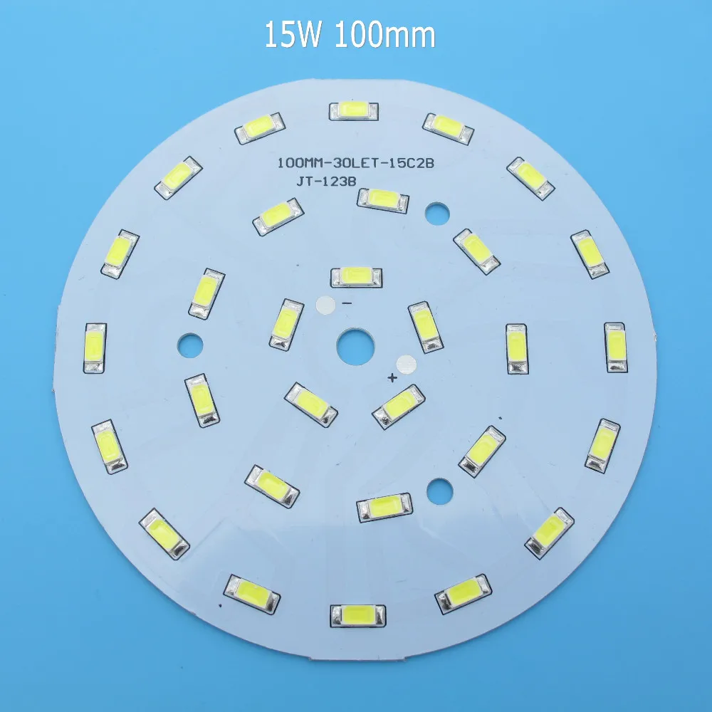 2 шт. SMD5730 светодиодный PCB 15 Вт 18 Вт 85 мм 90 мм 100 мм 120 мм белый/натуральный белый/теплый белый светодиодный светильник