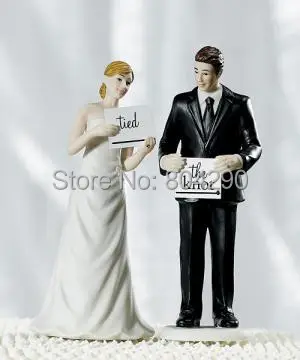 Free Shipping Read My Sign Bride and Groom Figurines Wedding Resin Cake Topper | Дом и сад