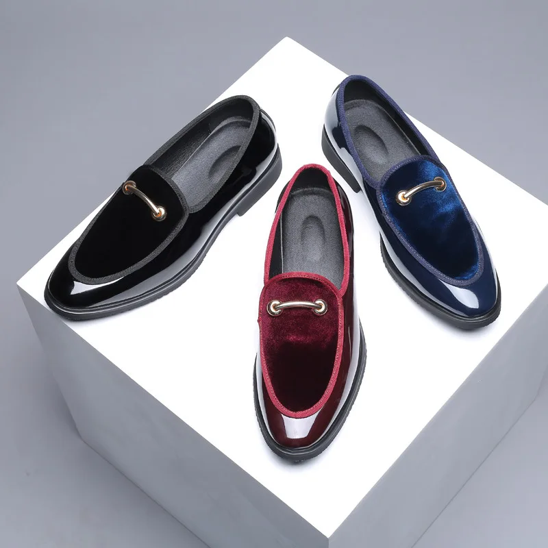 

Newest Fashion Men Formal Mariage Wedding Party Shoes High Quality Pointed Toe Business Shoes Men Loafers Oxford Shoes AA-112