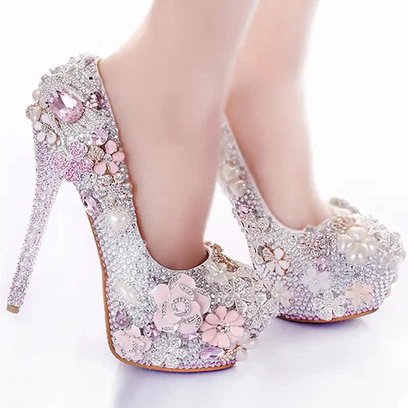pink bridesmaid shoes
