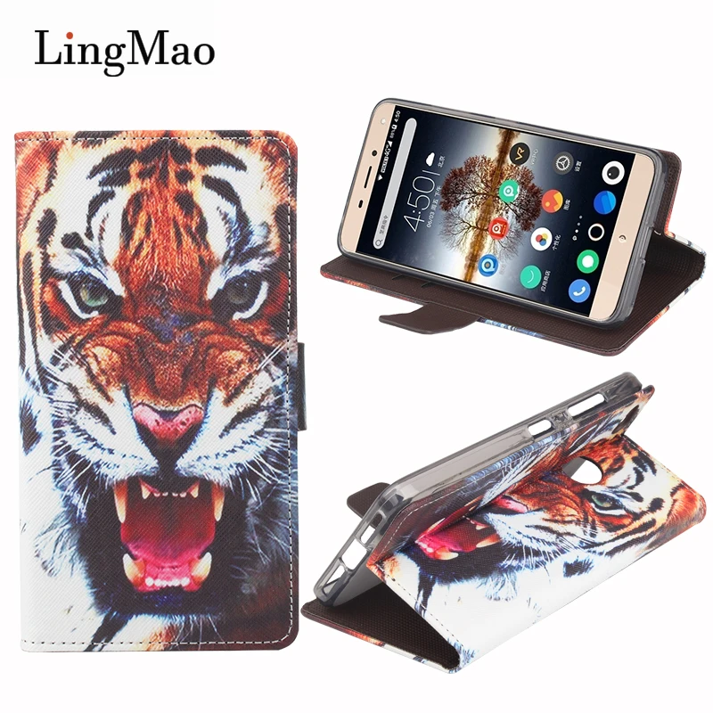

Lingmao Case for Huawei Maimang 5 Case Cover 3D Tiger Pattern Flip Luxury Leather Wallet Phone Bag Cover for Huawei Maimang 5