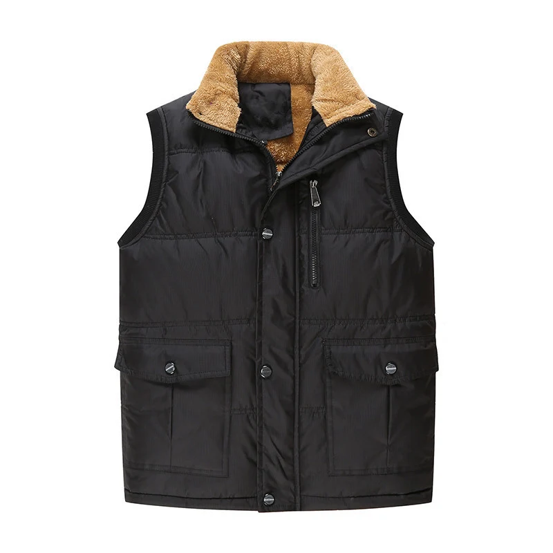Beste DIMUSI Herfst Winter Mannen Vest Mannelijke Katoen Dikke Warme Vest Fleece Thermische Zachte Vesten Heren Winddicht Mouwloze Jas 7XL
