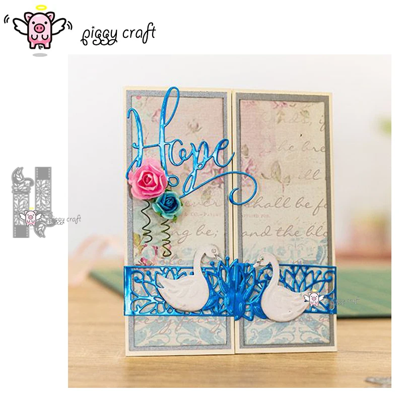

Piggy Craft metal cutting dies cut die mold 2019 Swan buckle Scrapbook paper craft knife mould blade punch stencils dies
