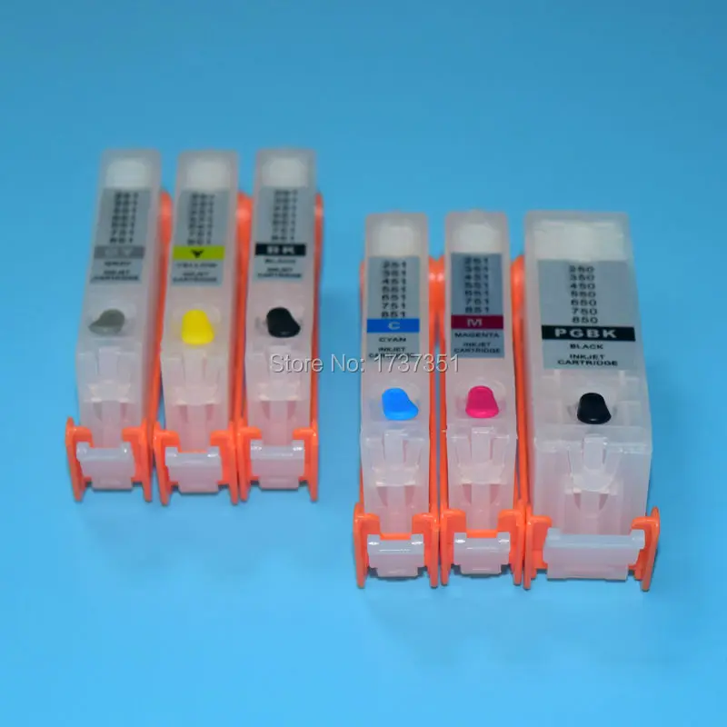 

6 color PGI-970 CLI-971 refill ink cartridge with auto reset chip For Canon PIXMA mg7790 printer For Canon PGI 970 CLI 971