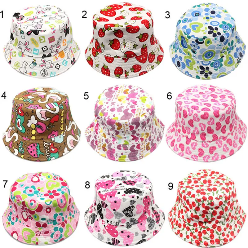 

kids hat 30 color caps children's flowers sun hats wholesale sunshine casual boys and girls fisherman hat baby hat Explosion