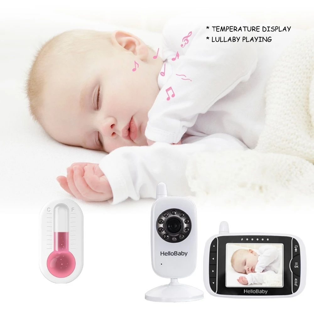 Hellobaby Wireless Video Color Baby Monitor 3 2inch With Night Vision 2 Ways Talking Rechargeable Battery 8 Lullabies Moinitor Monitor Baby Monitor Wirelessmonitor 3 Aliexpress