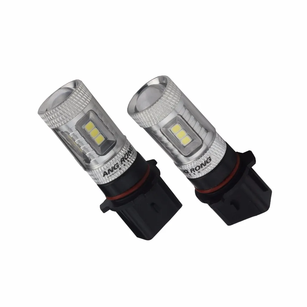 ANGRONG-bombilla LED de xenón para coche, luz diurna antiniebla DRL de 15W, P13W PSX26W, para Skoda Yeti 5L, Audi A4 B8, 2 uds.