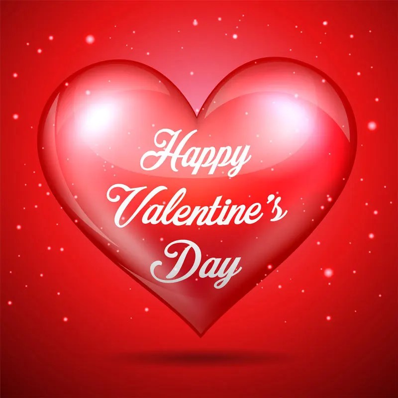 

KIDNIU 6X6FT Happy Valentine's Day Background Photo Props Love Vinyl Photography Backdrops for Studio qr129
