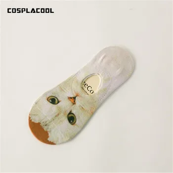 

1 Pair Fashion Harajuku Cartoon 3D Printing Female Socks Women Creative Novelty Invisible Socks Calcetines Mujer Funny Socks