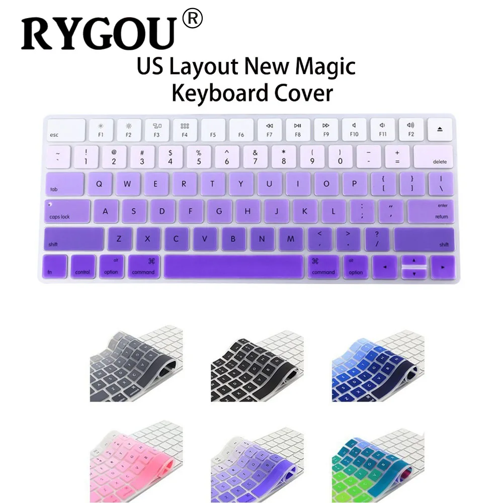 Силиконовый чехол для клавиатуры с английской раскладкой RYGOU US Version защитный Apple