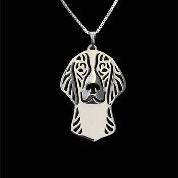 

Welsh Springer Spaniel jewelry - Gold and silver pendant and necklace jewelry Simple abstract animal free ship 12pcs/lot