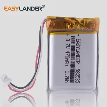 

ROHS CE 3.7V 470mAh Rechargeable Li polymer Battery For MIO tachograph papago HP F300 F200 F210 QStar A5 DVR parkcity 710 582535