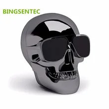 BINGSENTEC Cool Evil Skull Head Shape Portable Wireless font b Bluetooth b font Speaker Music Player