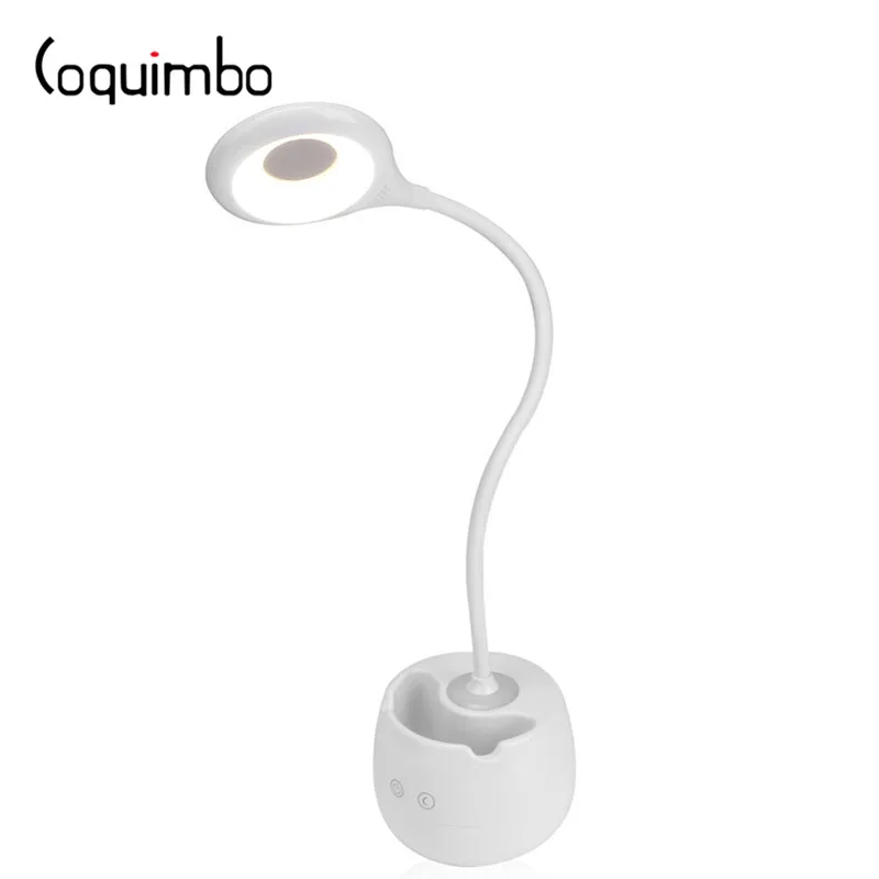 Coquimbo DC 5V Touch Switch Desk Lamp Built In Battery LED Reading Light Brightness Adjustable With Flexible Arm LED Table Lamp