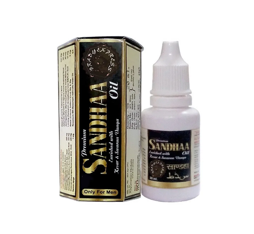 

Free Shipping 2 x 100%Ayurvedic Premium Sandha Sandhaa Saandhha Sanda Massage Oil for Men 20ml