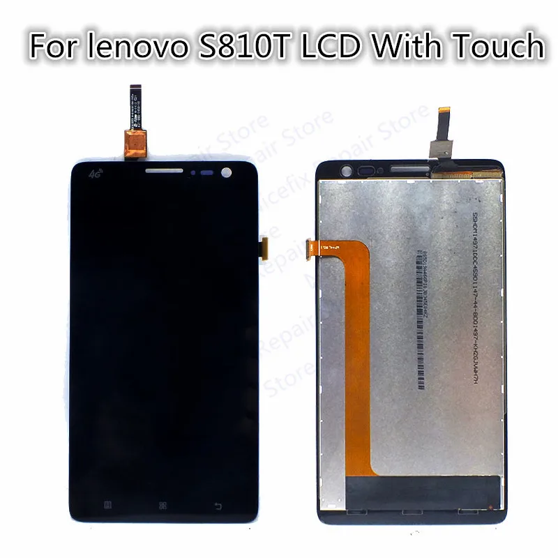 Best Working Black Full LCD Display Touch Screen Digitizer Assembly For Lenovo S810t Mobile Phone Replacement New Arrival | Мобильные