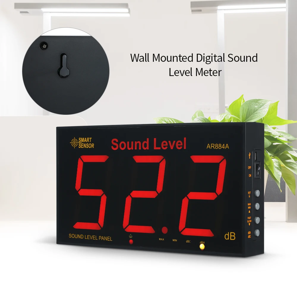

Digital Sound Level Meter With Alarm Buzzer LCD Screen dB Meter Decibel Monitoring Tester Noise Volume Measuring Instruments