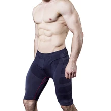 Мужские Компрессионные спортивные шорты для бега, обтягивающие, дышащие, тянущиеся, быстросохнущие, для бодибилдинга, спортзала, короткие штаны