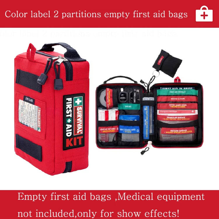 

Empty First Aid Kit Without Content Medical Bags Outdoors Survival Car First -Aid Kit Emergency Kit Treatment 2 Sections