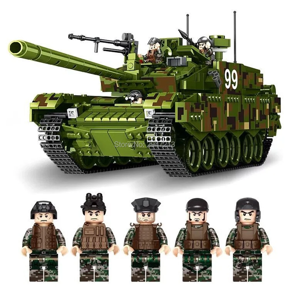 

hot LegoINGlys military ww2 army 99 Heavy tank war Building Blocks moc model mini weapons figures bricks toys for children gift
