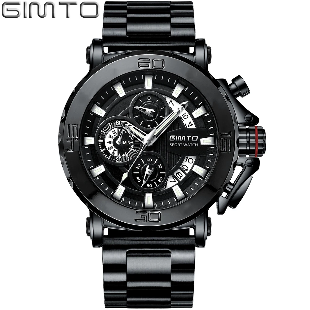 GIMTO Cool Gold Men Watch Luxury Brand Steel Quartz Creative Sport Male Wrist Watches Waterproof Casual Clock Relogio Masculino GIMTO Cool Gold Men Watch Luxury Brand Steel Quartz Creative Sport Male Wrist Watches Waterproof Casual Clock Relogio Masculino