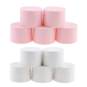 

Kesoto 5pcs Refillable Empty Bottle Cosmetic Jars Pots Box for Makeup Face Cream Essential Oil 50g