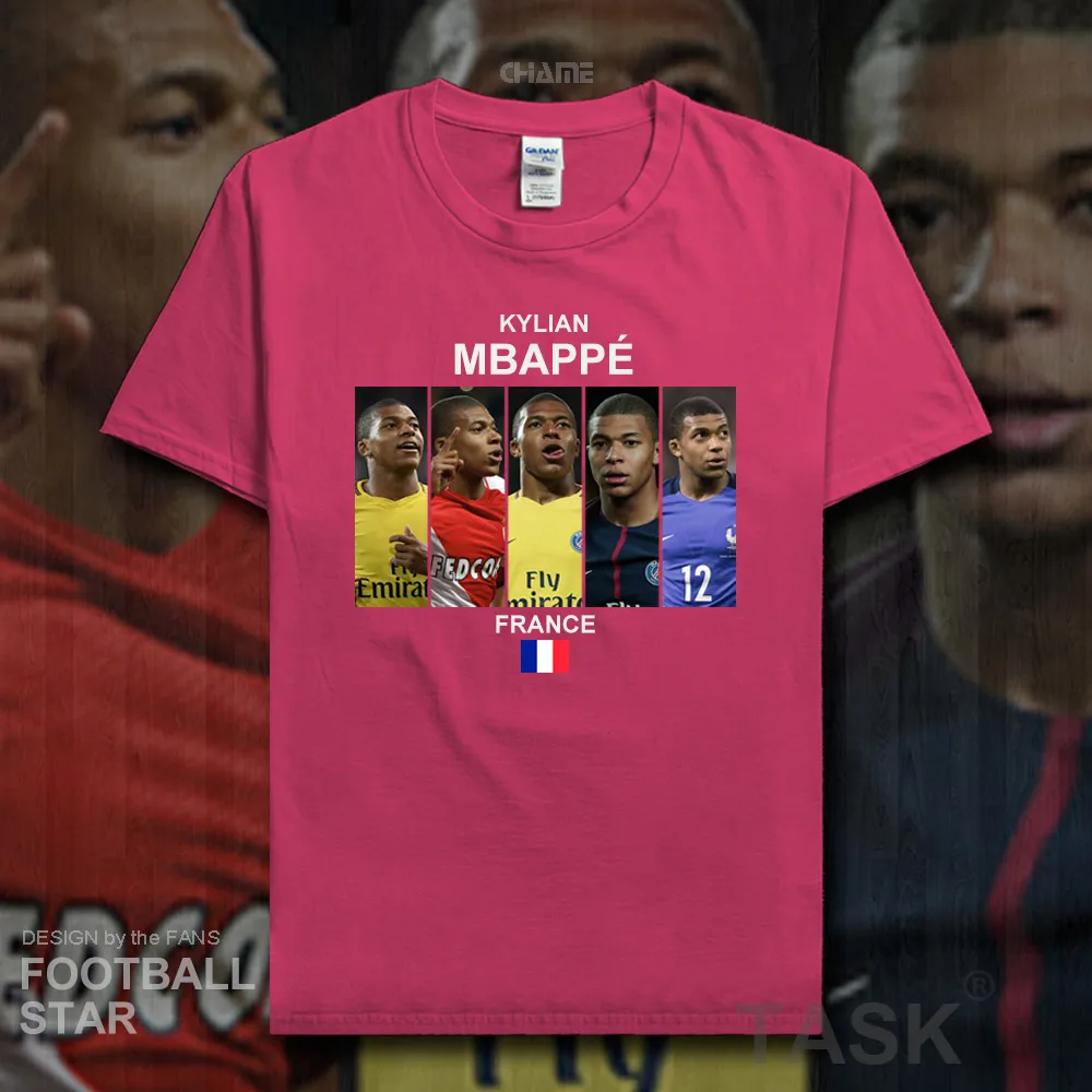 

Kylian Mbappe t shirt 2018 jerseys France Paris footballer sweatshirt 100% cotton fitness t-shirt clothing casual gyms tees 20