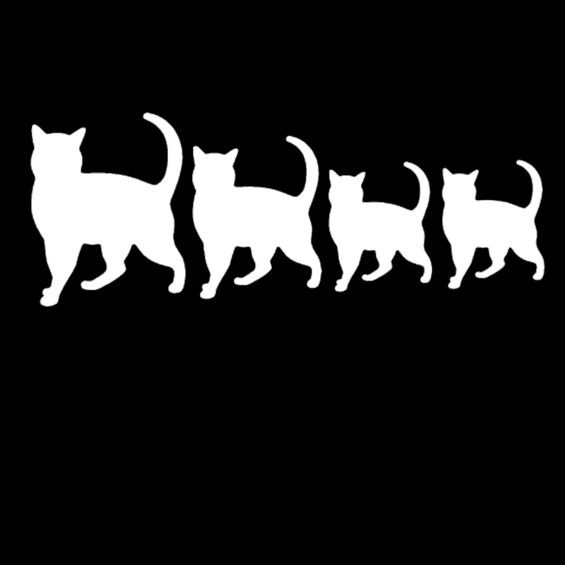 EmpireYing Pet мультфильм уютная кошка семья автомобиля стикер окна бампер двери