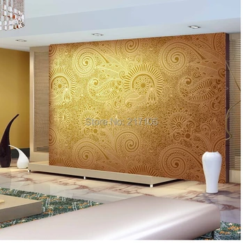

Custom large murals of classic European style living room sofa, bedroom pattern background wallpaper