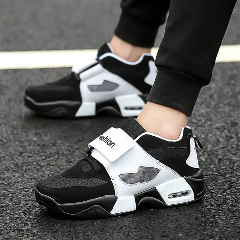

2019 men's shoes casual platform sports running lazy breathable student men increased color matching spring new