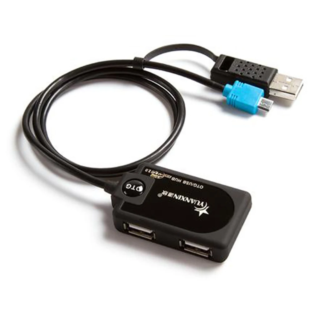 

4 Port Micro USB OTG Combo Hub Card Reader High Speed 480 Mbp USB 2.0 Splitter Adapter with Extension Cable for PC Computer Q233