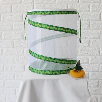 

White Portable Mesh Cage Mantis Stick Small Insect Plant Cage Breeding Housing Enclosure Net Insect Boxes