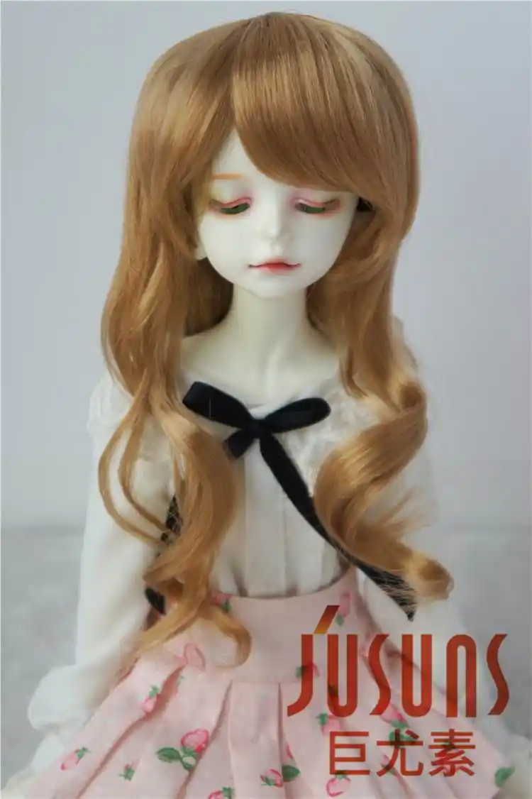 6-7inch Long Curly Princess Mohair Doll Wigs Soft 1//6 BJD Doll Wig 5 color JD187