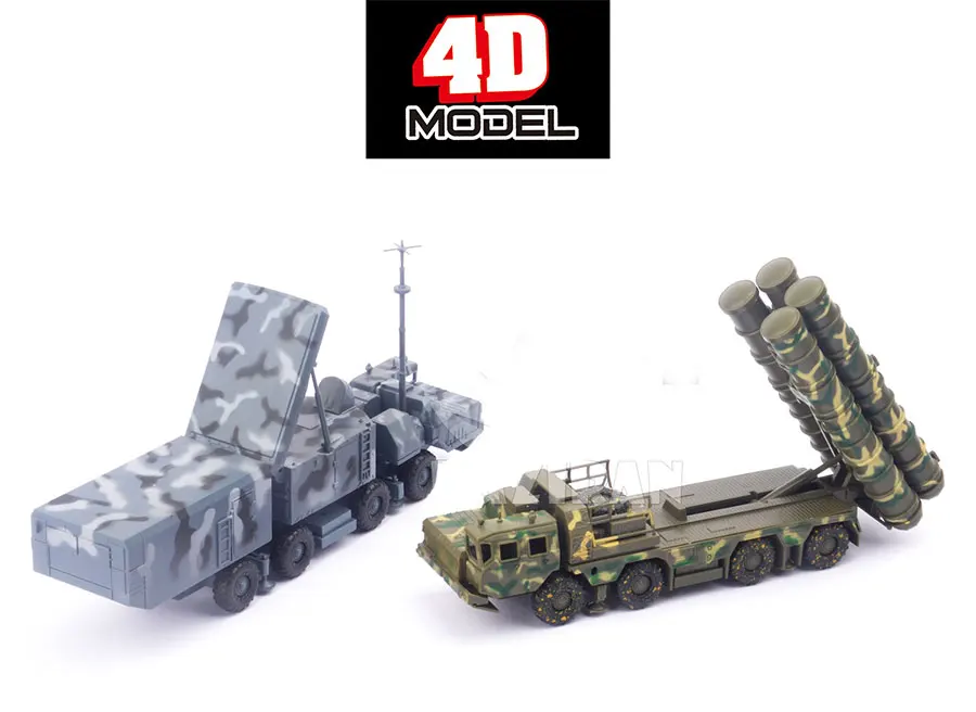 

1/72 4D Assembled Two-piece Russian S300 Anti-aircraft Launch Vehicle Model Kits 3 in 1 Radar Military Toy Ornaments Truck Model