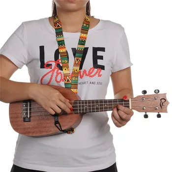 

Ukelele Neck Strap Printed Adjustable Soft strap Belt Straps Rope for Ukulele National Style Ukulele Strap For 17,21,23,26 inch