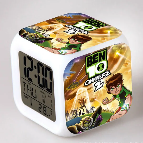 Hot Selling Ben 10 LED Alarm Clocks Luminous reloj despertador de
