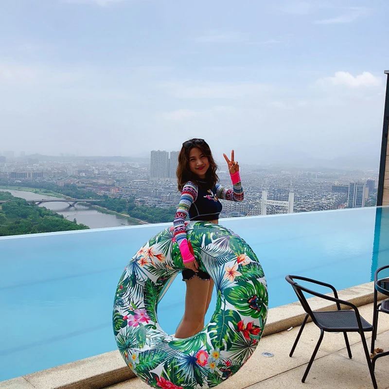 Tropical-Palm-Tube-Float-120cm-Giant-Floral-Print-Inflatable-Swimming-Ring-2018-Newest-Pool-Floating-Raft (4)