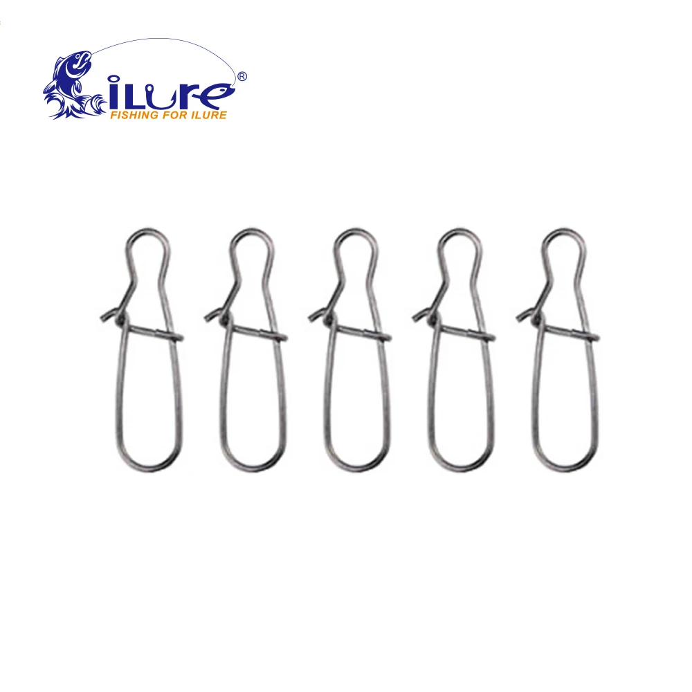 

iLure 100pcs/lot Stainless Steel Fast Clip Lock Swivel Solid Rings Fishing Pin Fishing Tackle