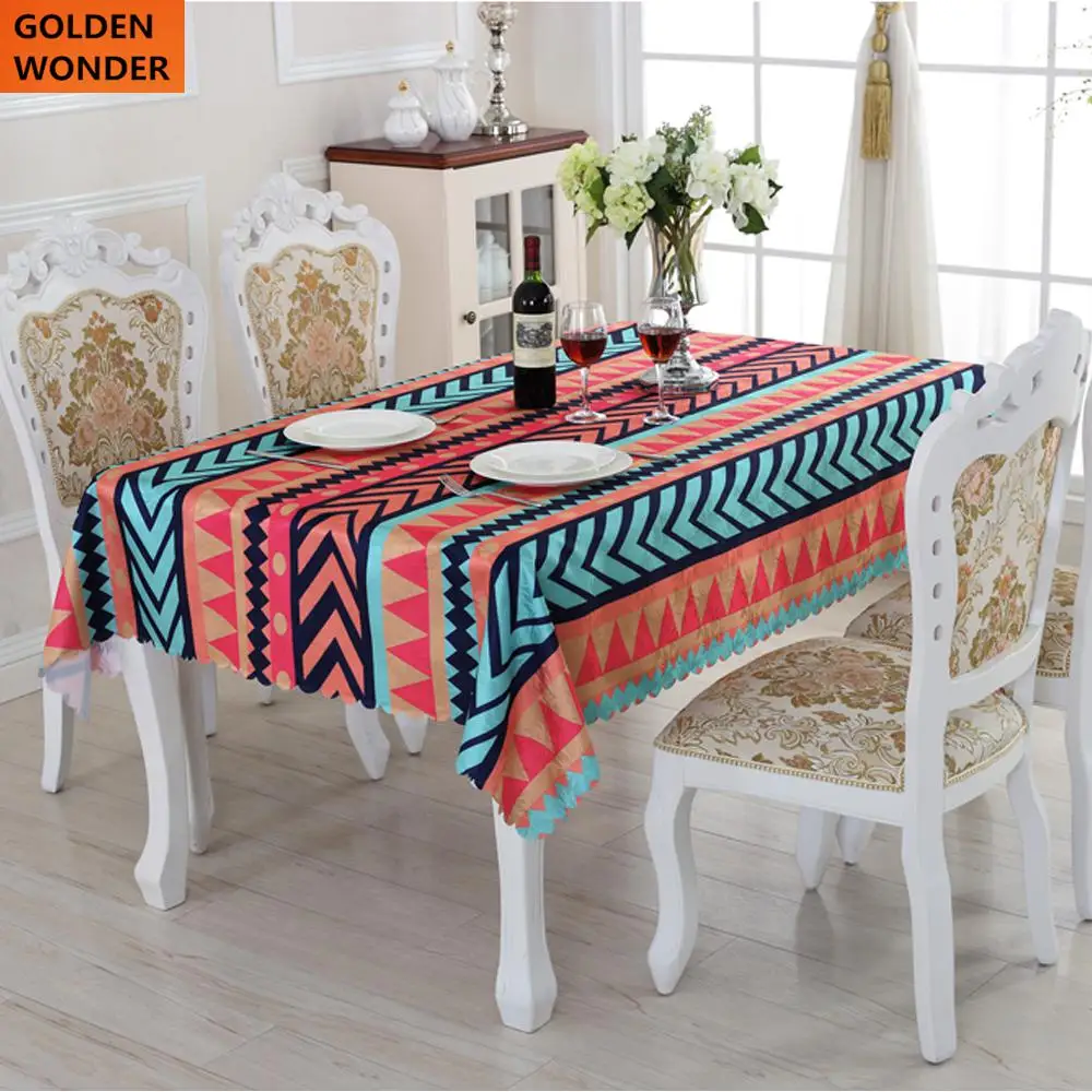 Beautiful American Rural Geometric Patterns Square Table Cloth