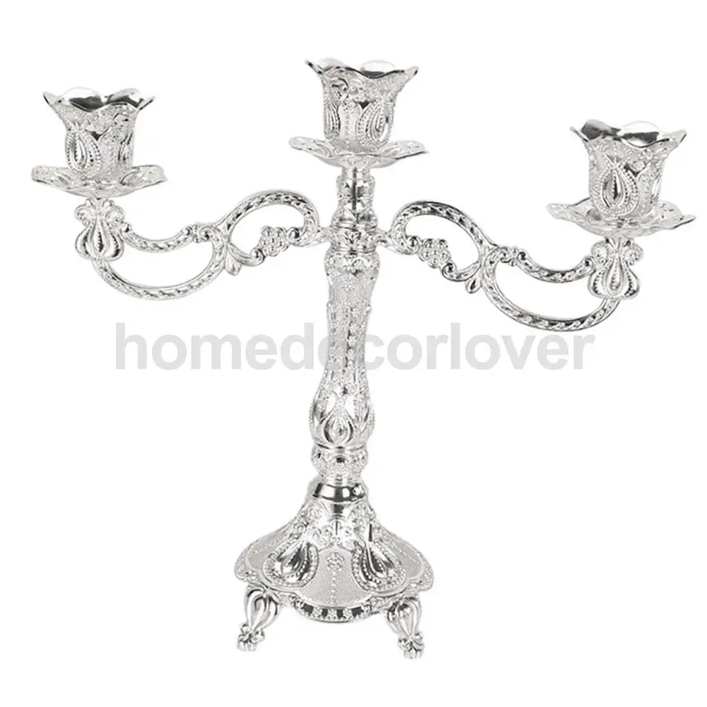 Antique Metal Vintage Tea Light Candle Holder Candlestick Wedding Home Church Table Dining Decoration Ornament	