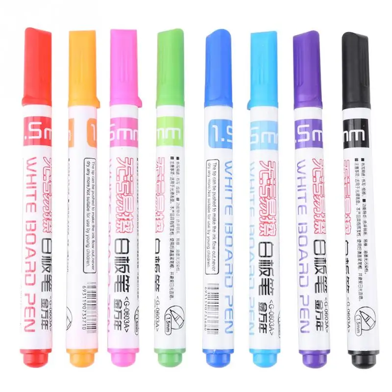 8 шт маркеры для белой доски цветной нетоксичный стираемый маркер для белой доски ручка для детей граффити Рисование ручка