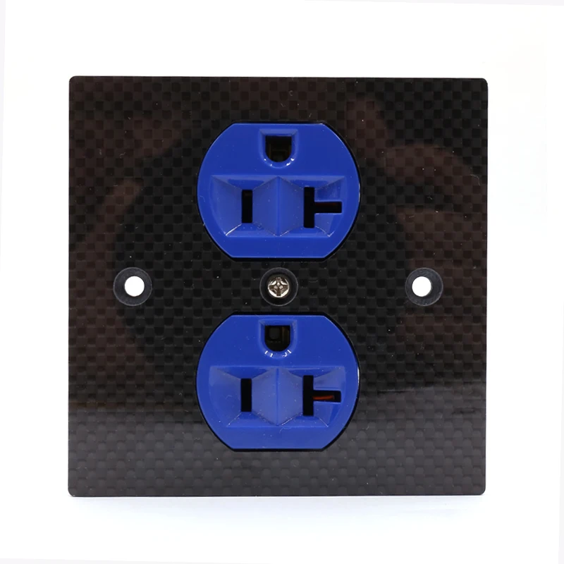 HIFI Socket power Duplex Receptacle Copper Carbon Fiber Outlet | Электроника