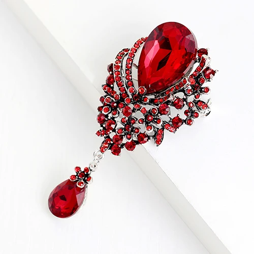 

Luxury Women Elegant Hollow Flower Shiny Rhinestones Brooch Pin Jewelry Xmas Gift