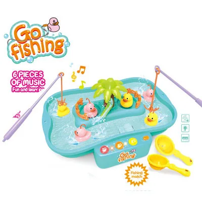 Fishing Toys For Kids Rotating 19.5*22*32cm Fish Game Plastic Parent-Child Interactive Table Games Hand-Eye Coordination Toys 9