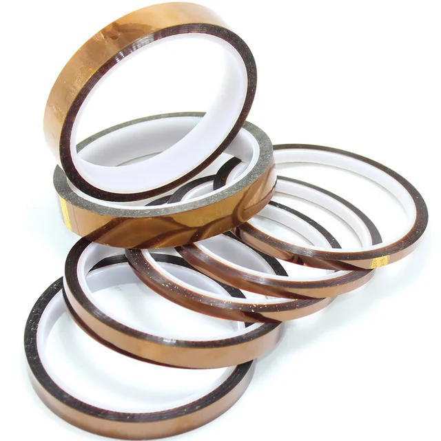 

Hot Sell 33M Heat Resistant Polyimide Thermal Insulation BGA Gold High Temperature Resistant tape 3mm5mm/8mm/10mm/12mm/15mm/20mm