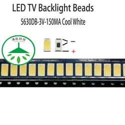 100 шт/партия Высокое качество Новый smd led 5630db 3 v 150ma 0,5 w лампа бусины холодный белый для ремонта led lcd ТВ ПОДСВЕТКА полоса Горячая