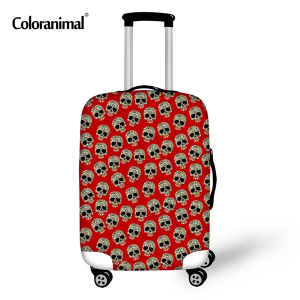 CC1589 Coloranimal черный череп головоломки Чемодан Защитная крышка для 18-30 дюймов тележка чемодан эластичные Багажник Случае Пылезащитный чехол с застежкой-молнией - Цвет: CC1589