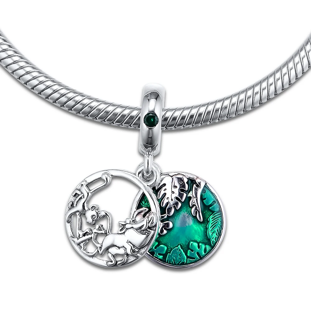 

Fits for Pandora Beads Bracelets Necklaces 925 Sterling Silver Simba Timon & Pumbaa Dangle Charms Free Shipping