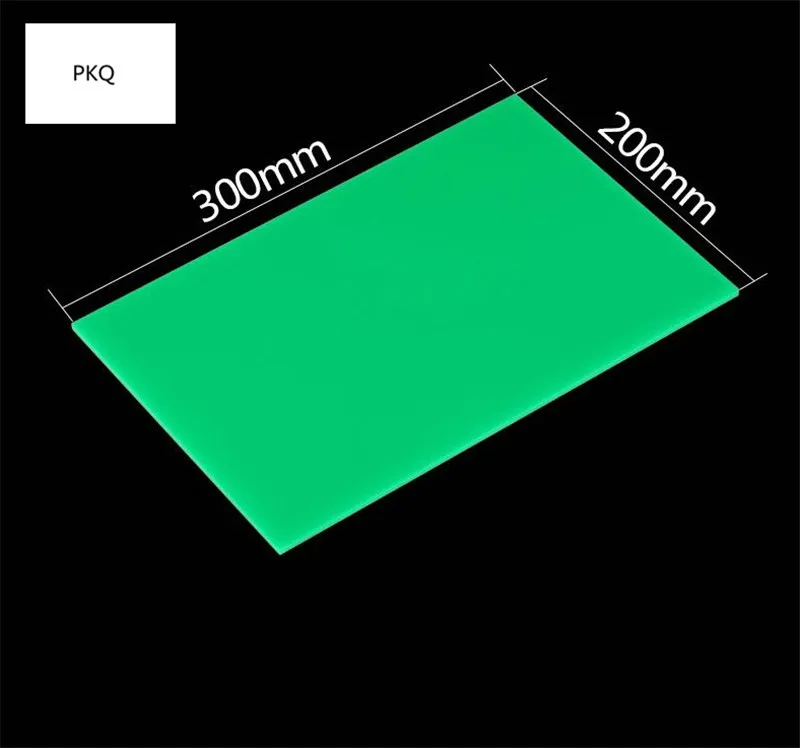 300x200x2,7 мм 7 цветов акриловая доска глянцевый прозрачный пластиковый лист из плексигласа органического стекла полиметилметакрилат - Цвет: Зеленый